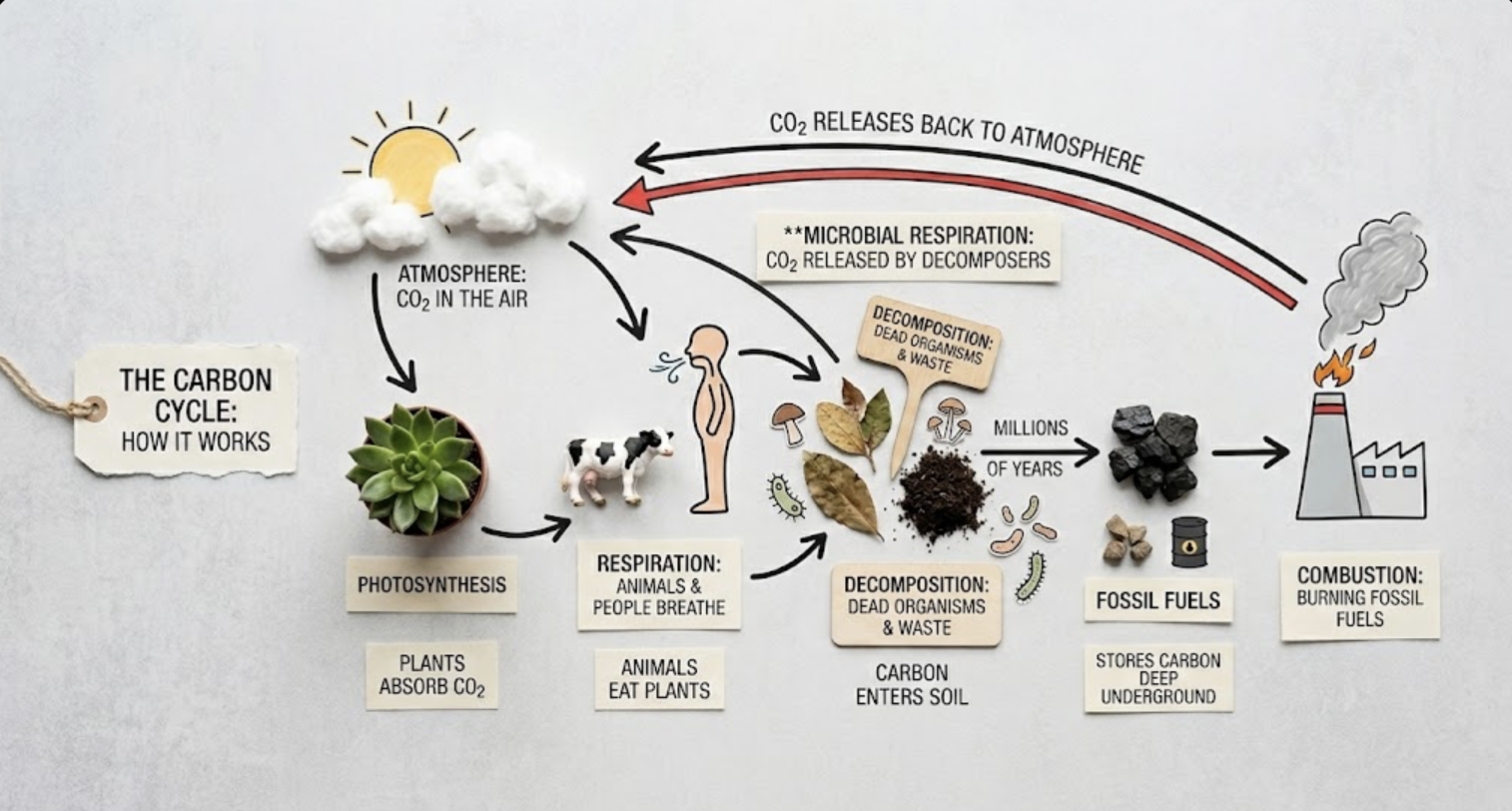 image 2 Carbon Cycle diagram created with Nano Banana 2